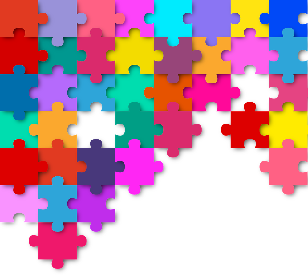 Puzzle multi color